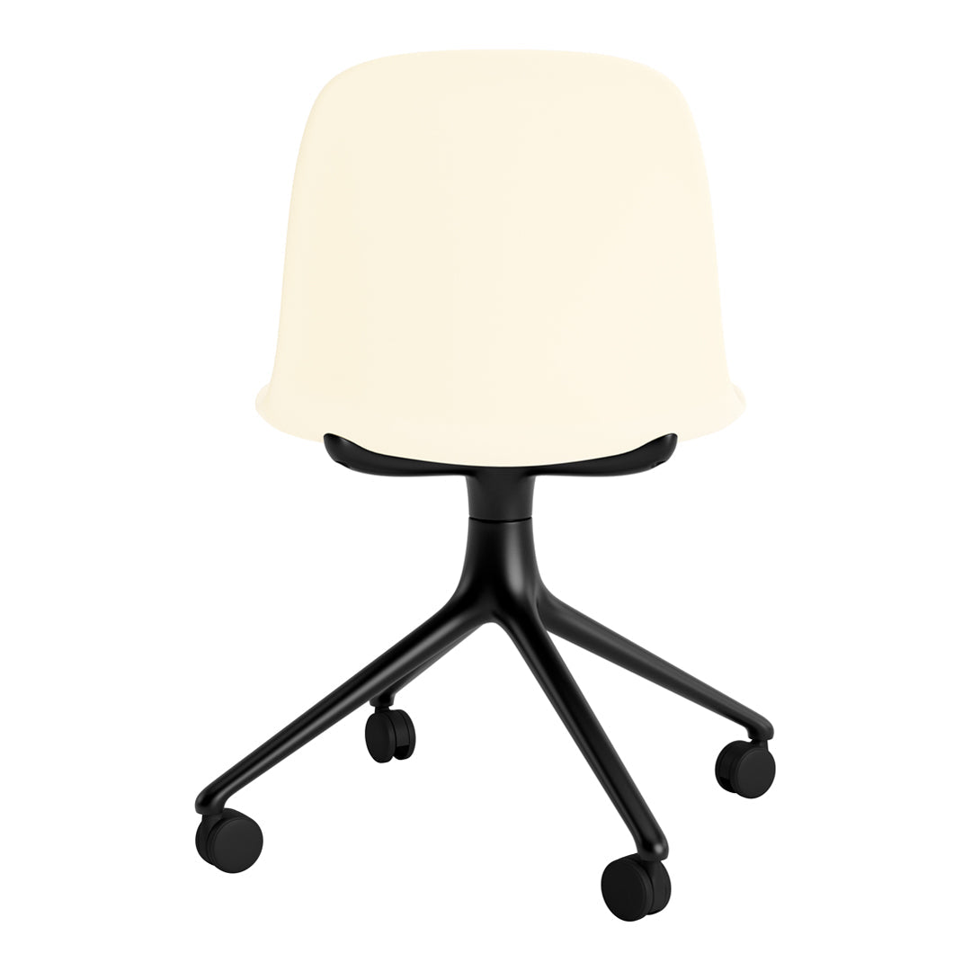 Ergonomic Form Chair with 4-Wheel Swivel Base - Comfortable Office & Home Desk Chair for Work, Study & Gaming