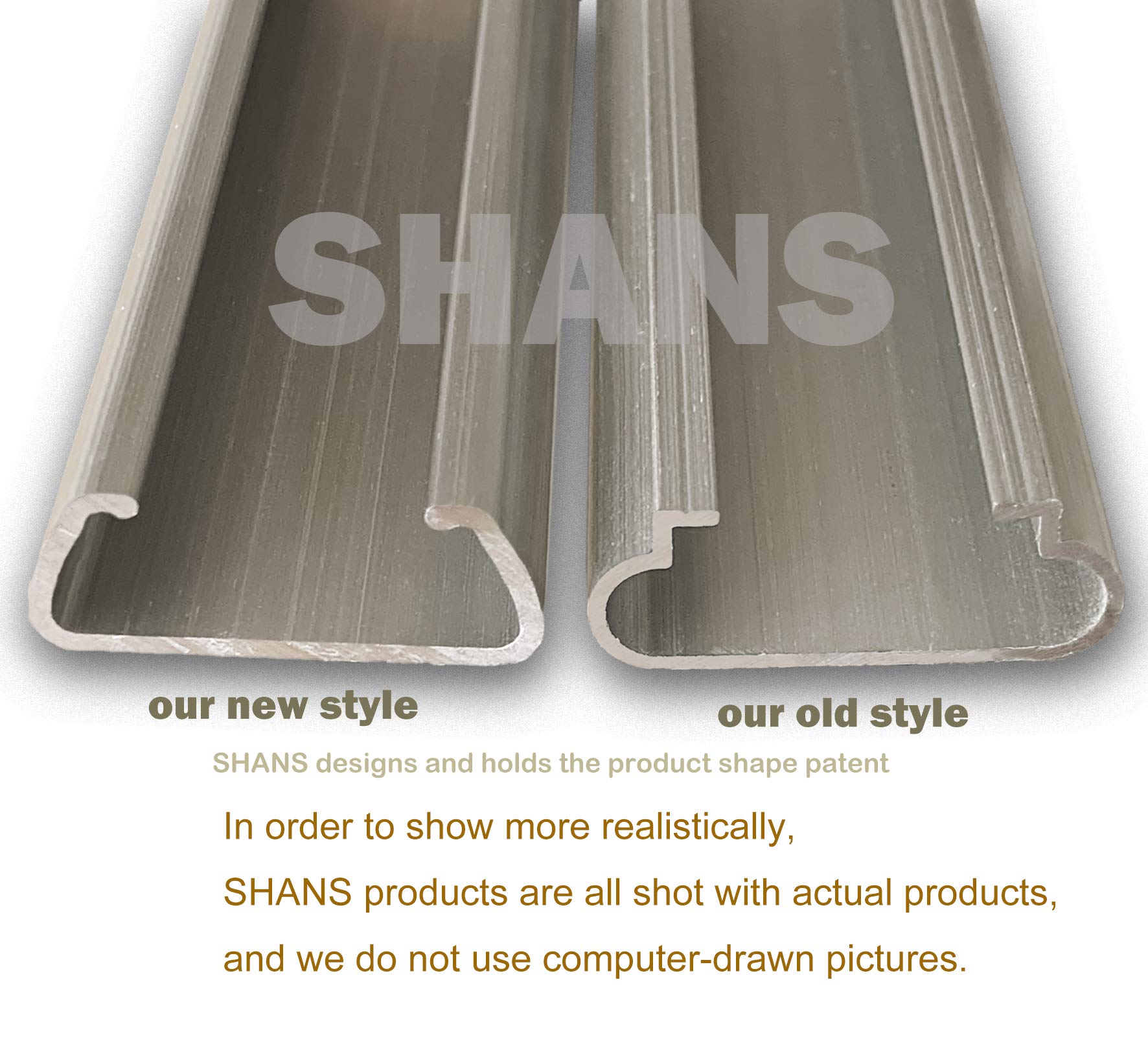 SHANS Greenhouse Channel & Wire Set - Heavy Duty C-Channel & Spring Wire with Connectors for Greenhouse Plastic & Shade Cloth Attachment (40 Pack) - Perfect for DIY Greenhouse, Garden Cover & Plant Protection