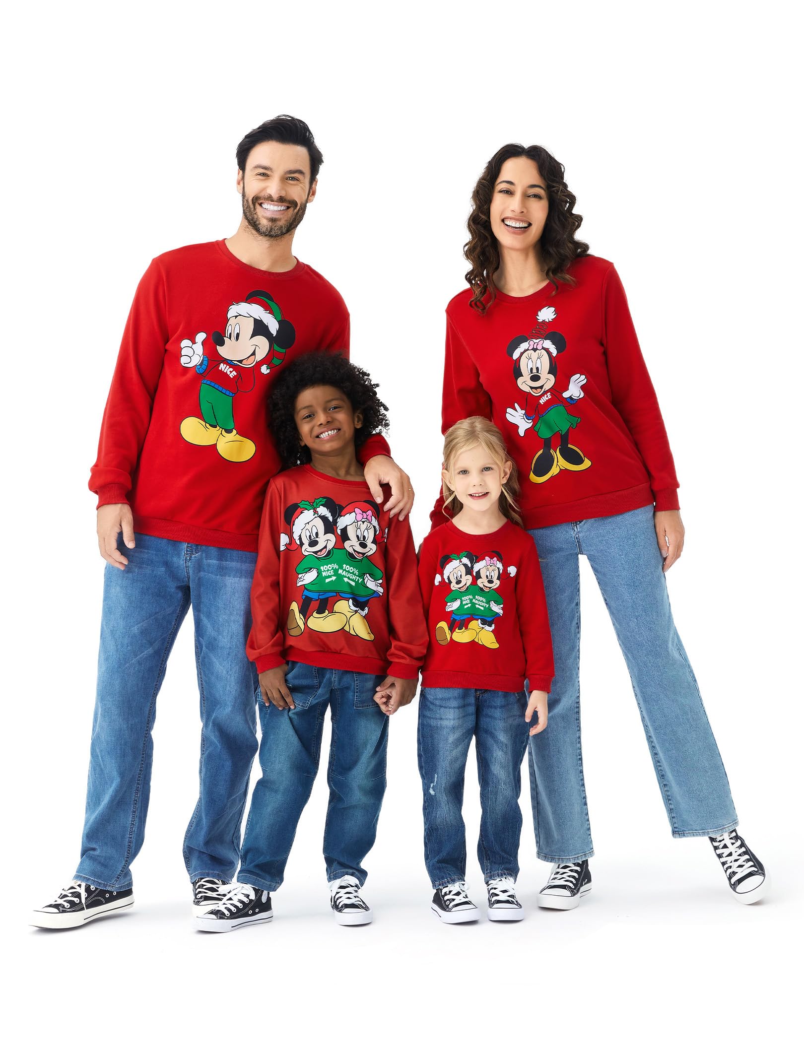 Disney Christmas Sweatshirt - Funny Holiday Family Matching Outfits for Christmas Parties & Family Photos | Cozy Fleece Pullover