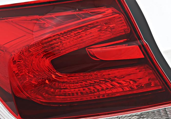 Honda Civic Sedan Tail Lights Lamps Set for 2013 2014 2015 Models - Driver & Passenger Side Replacement - Perfect for Night Driving and Enhanced Safety