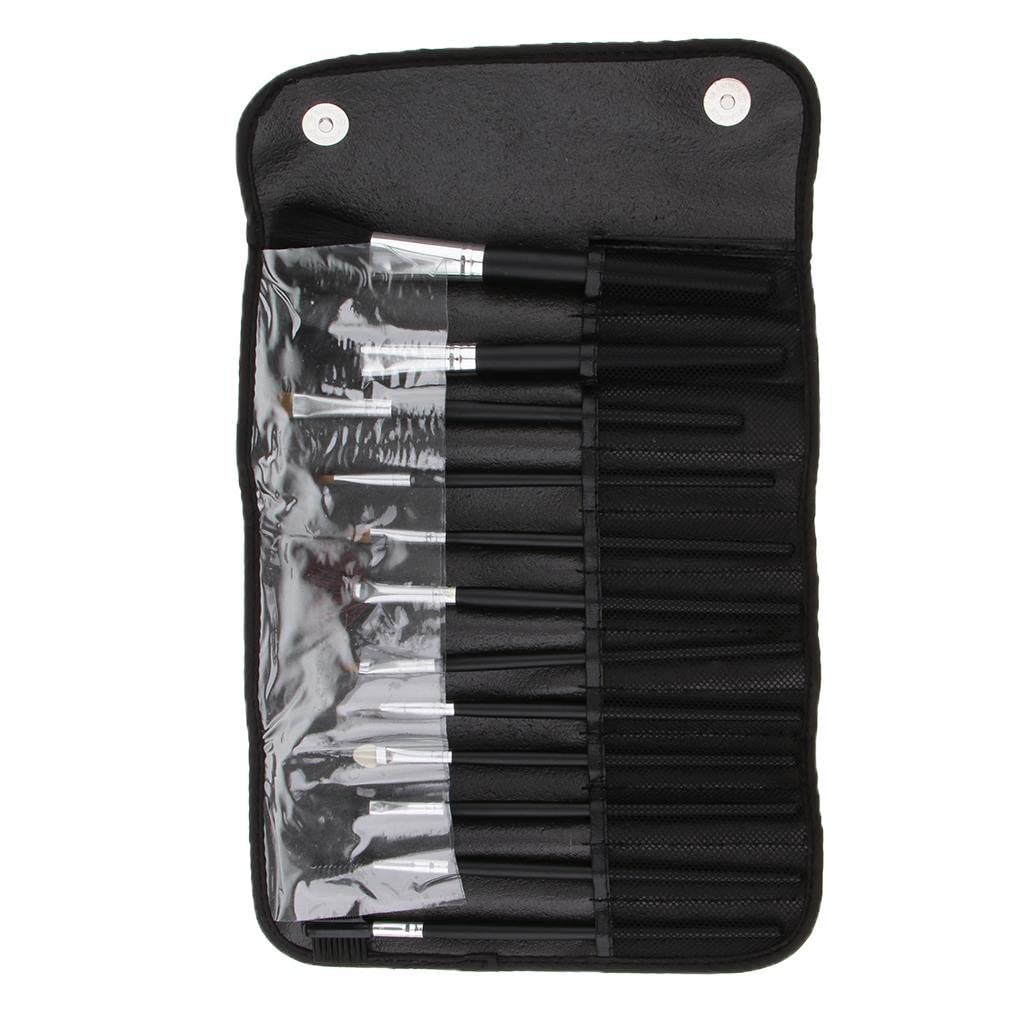 12-Piece Professional Kabuki Makeup Brush Set - Foundation, Blush, Eyeshadow & Lip Brushes with Travel Pouch - Perfect for Makeup Artists & Beauty Enthusiasts