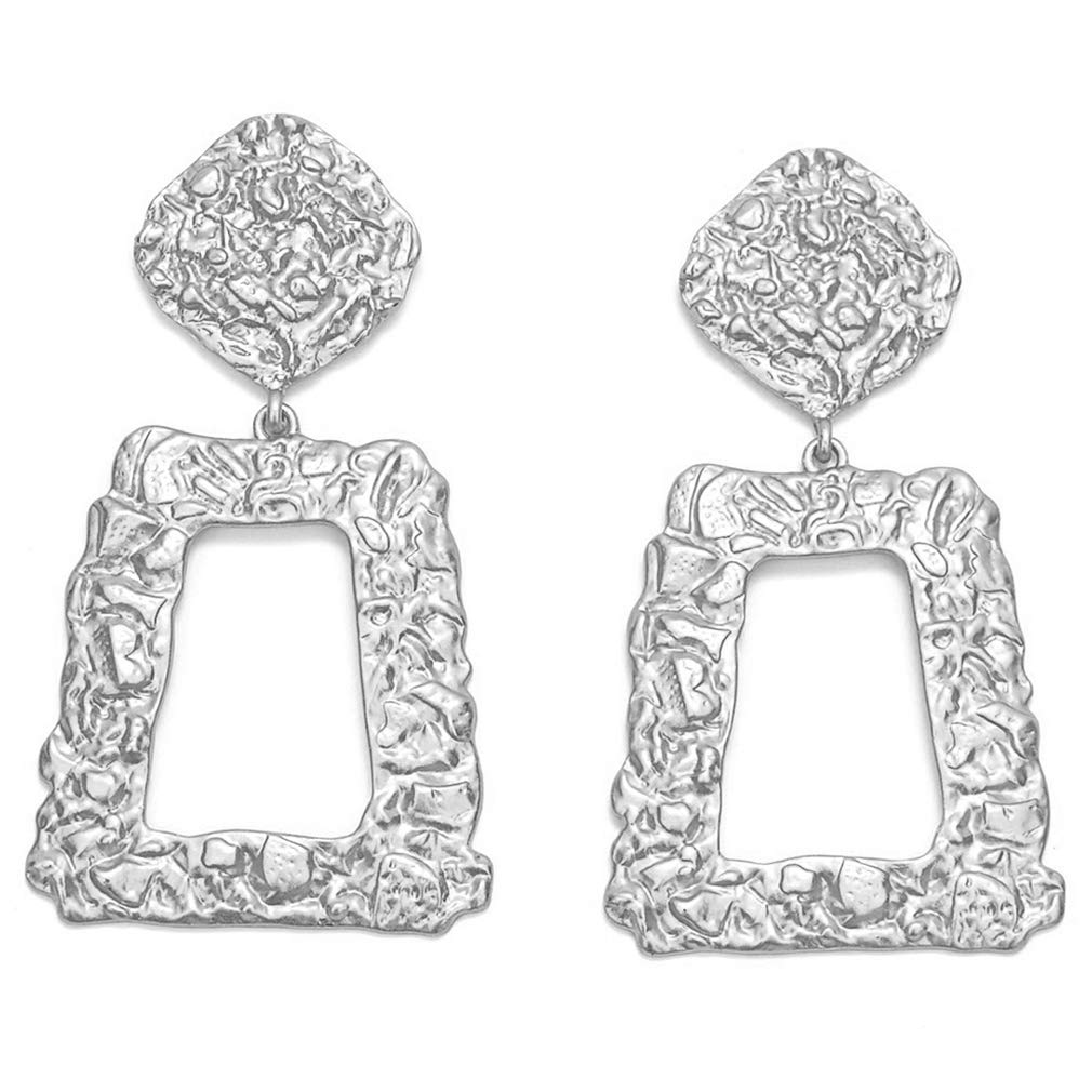 YAZILIND Geometric Square Drop Earrings for Women - Stylish Dangle Pendant Earrings for Girls - Trendy Fashion Jewelry Gift for Birthday, Party & Everyday Wear