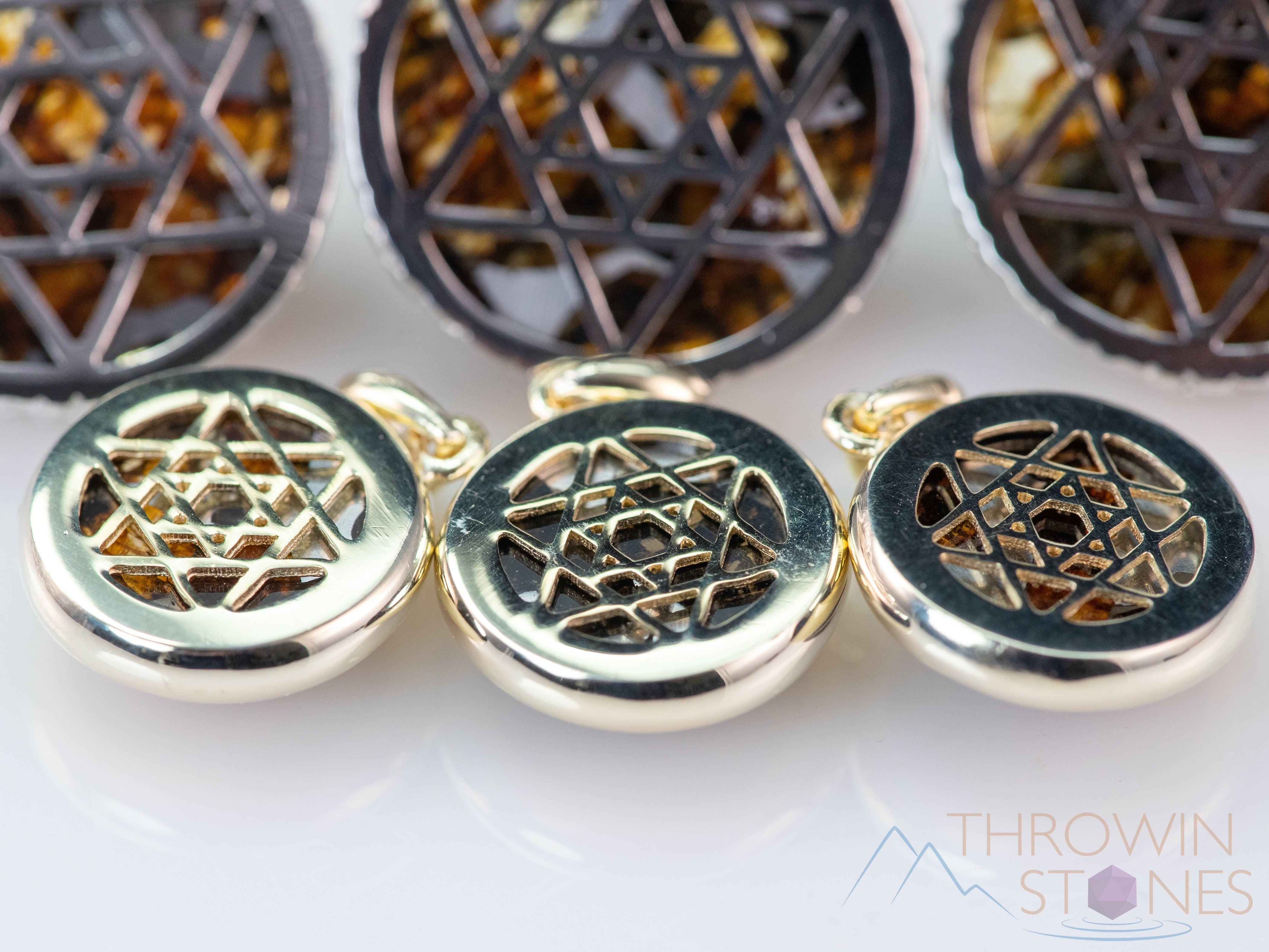 Handmade Meteorite Pendant - Star of David Necklace in Gold, Silver & Copper with Genuine Crystal | Spiritual Jewelry for Men & Women | Perfect for Gifts, Religious Occasions & Everyday Wear