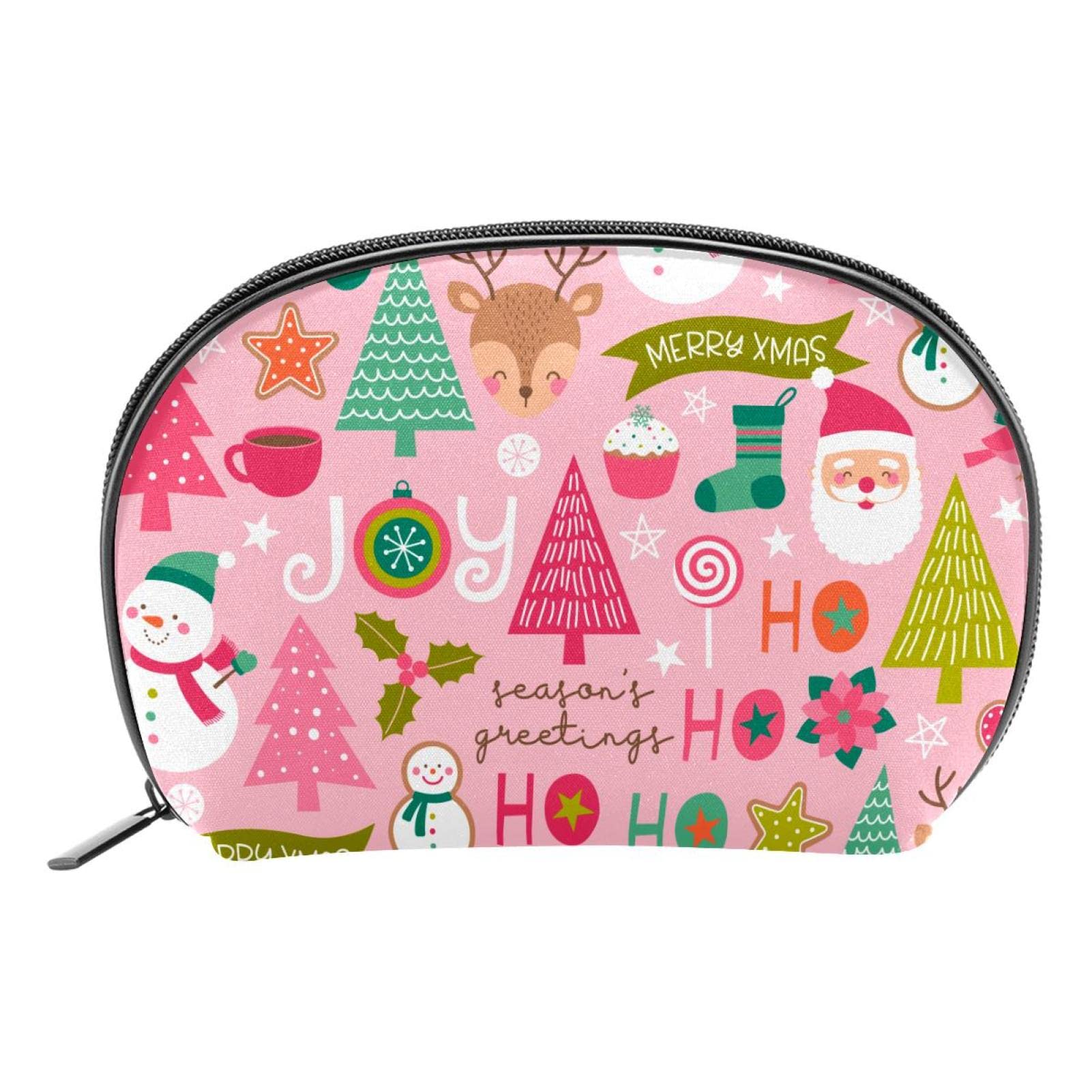 Cute Snowman Christmas Pattern Cosmetic Bag - Waterproof Makeup & Toiletries Pouch for Travel, Gym & Holiday Gifts | Portable & Durable