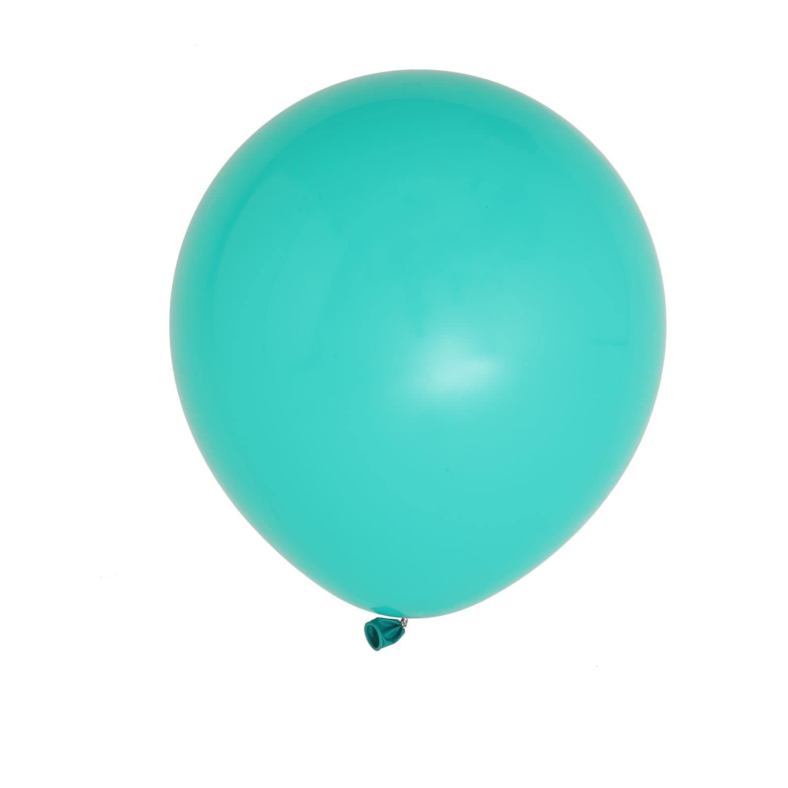 Efavormart 10 Pack 18 Inch Large Turquoise Round Latex Balloons for Helium or Air - Perfect for Birthday Parties, Baby Showers, Weddings & Decorations