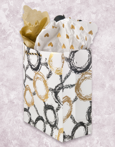 Elegant Circle Pattern Gift Bags for Garden Party Favors - Perfect for Weddings, Baby Showers & Birthday Celebrations