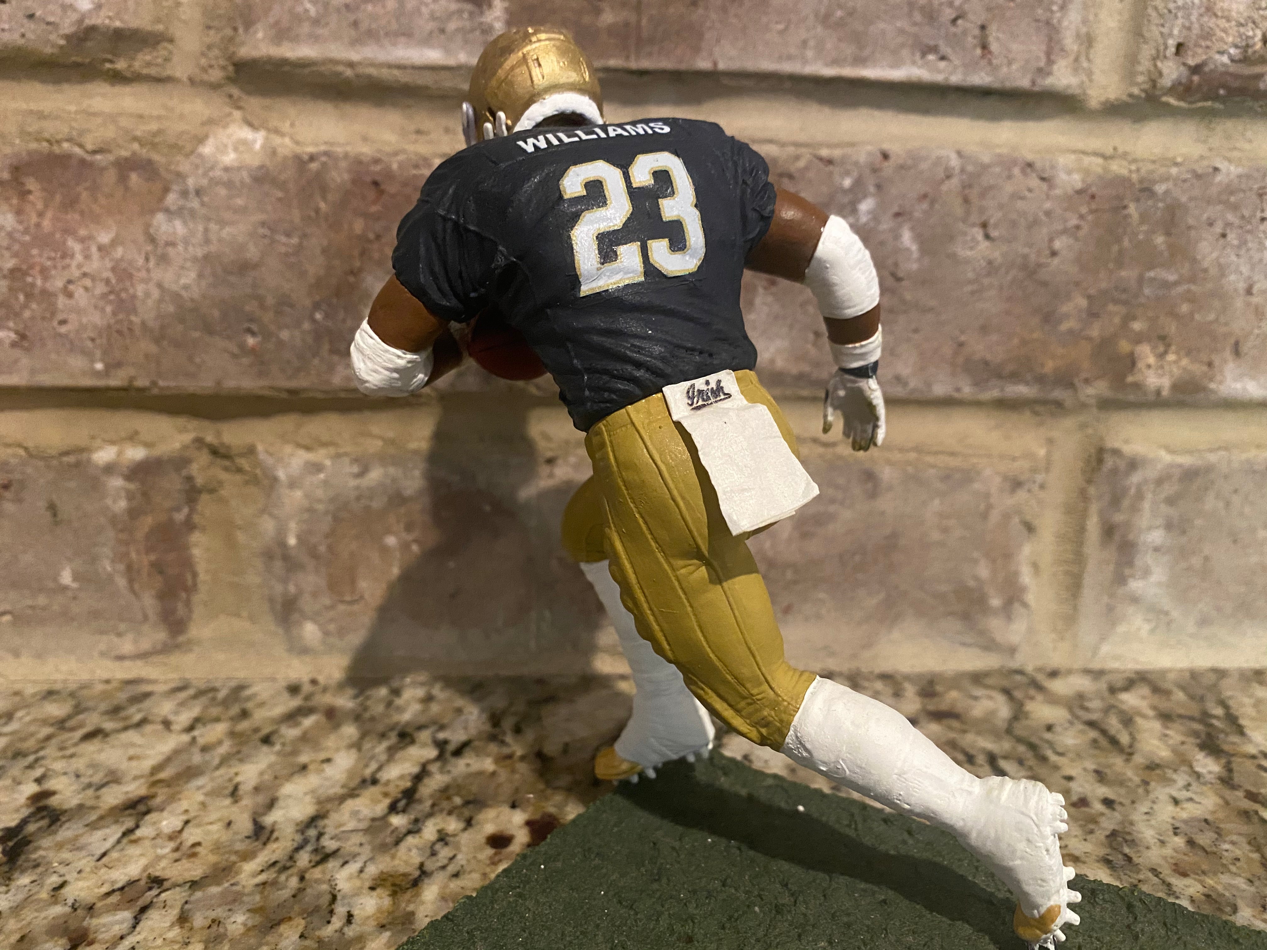 Kyren Williams Notre Dame Fighting Irish Custom McFarlane Action Figure - Collectible NCAA Football Player Statue for Fans & Memorabilia Collectors | Perfect for Display, Gifts, and Game Room Decor