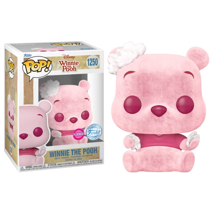 Disney Pop! Vinyl Figure Winnie the Pooh Cherry Blossom Flocked Special Edition - Cute Collectible Toy for Disney Fans, Home Decor & Gift Idea