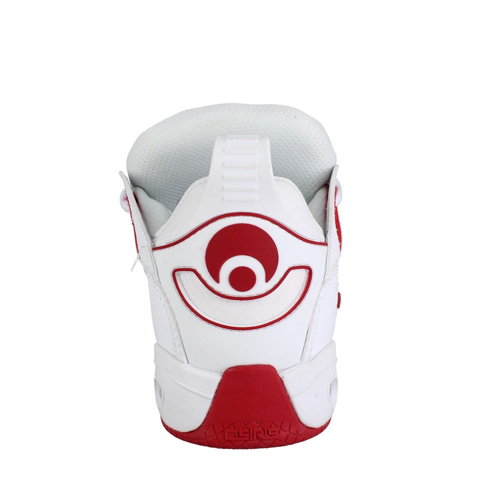 OSIRIS D3 E Sneakers - White/Red/White High-Top Skate Shoes for Men & Women | Durable Comfort & Style for Skateboarding, Streetwear & Casual Wear