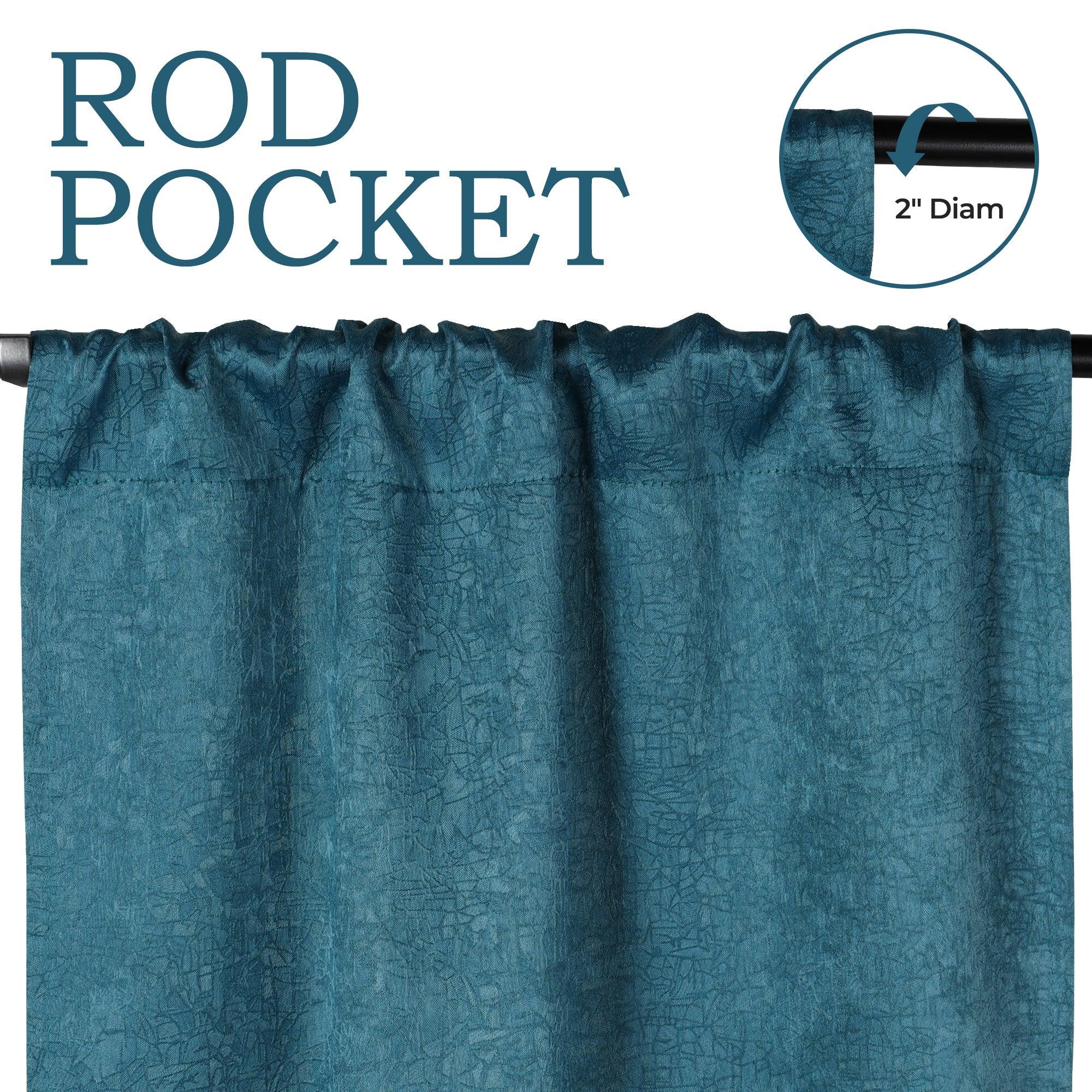 Blackout Thermal Insulated Grommet Curtain Panels Set - Solid Textured Fabric for Bedroom & Living Room - Noise Reducing & Light Blocking for Better Sleep & Privacy