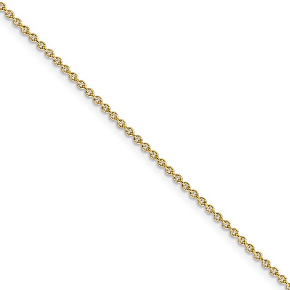 The Black Bow 1.4mm 14k Yellow Gold Solid Classic Cable Chain Necklace for Women, Perfect for Everyday Wear, Gifts, and Special Occasions