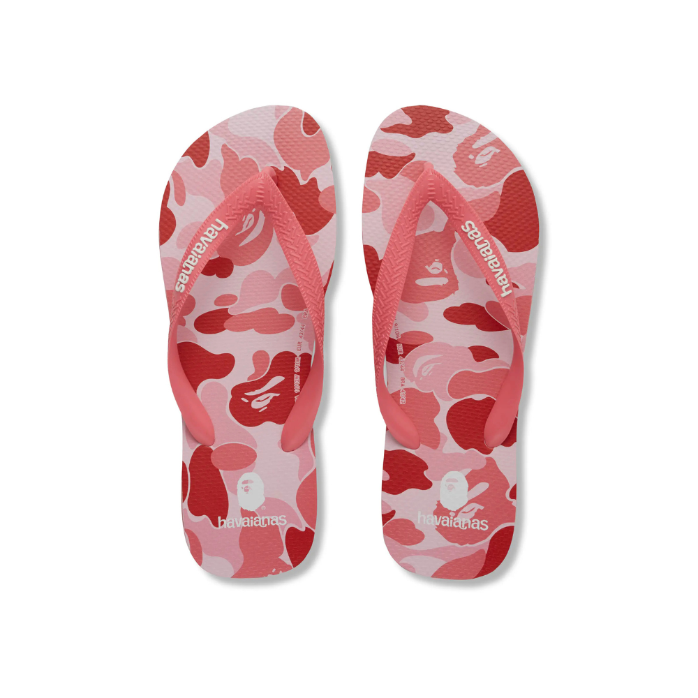 Havaianas x Bape Pink Camo Flip Flops for Women - Limited Edition Summer Sandals for Beach, Pool & Casual Wear
