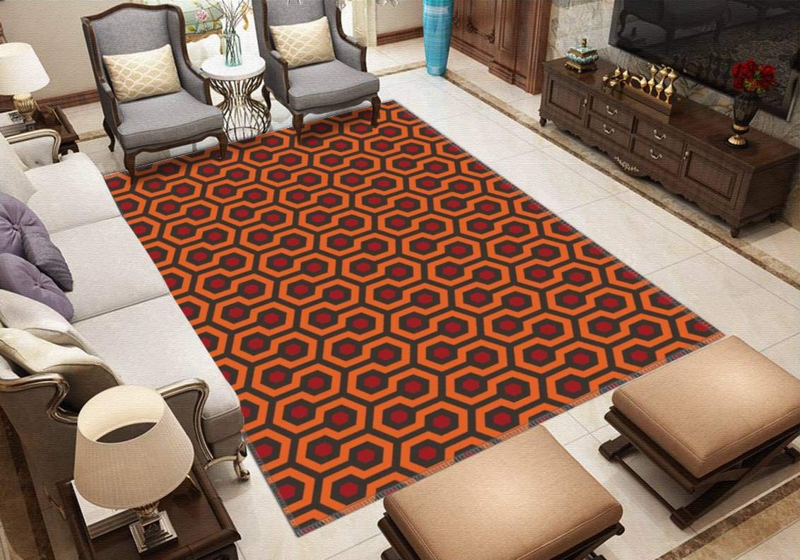 Non-Slip Shining Overlook Hotel Inspired Area Rug - Soft Indoor/Outdoor Carpet for Living Room, Nursery, Yoga & Door Mat - Perfect for Home Decor, Kids Play Area and Fitness Spaces