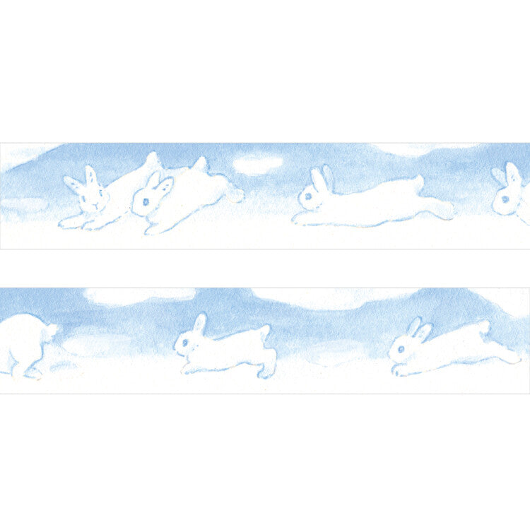 Bunny Clouds Washi Tape - Decorative Japanese Paper Tape for Scrapbooking, Journaling, DIY Crafts & Gift Wrapping - Perfect for Bullet Journals, Planners & Home Decor