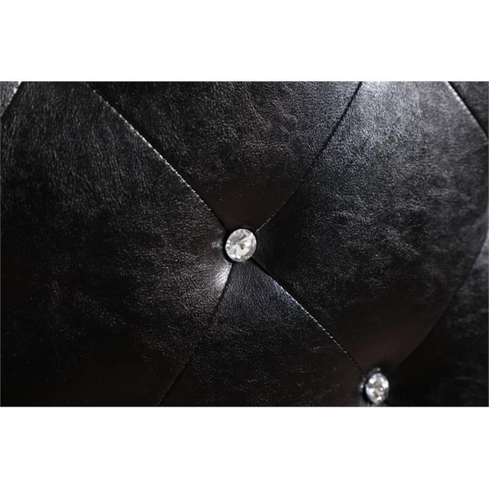 Glory Furniture Super Nova Faux Leather Upholstered Twin Headboard in Black - Modern Bedroom Decor for Small Spaces & Guest Rooms