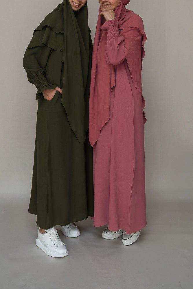 Elegant Dusty Pink Wrinkle-Free A-Line Maxi Dress with Pockets | Perfect for Summer Weddings, Beach Vacations & Casual Outings