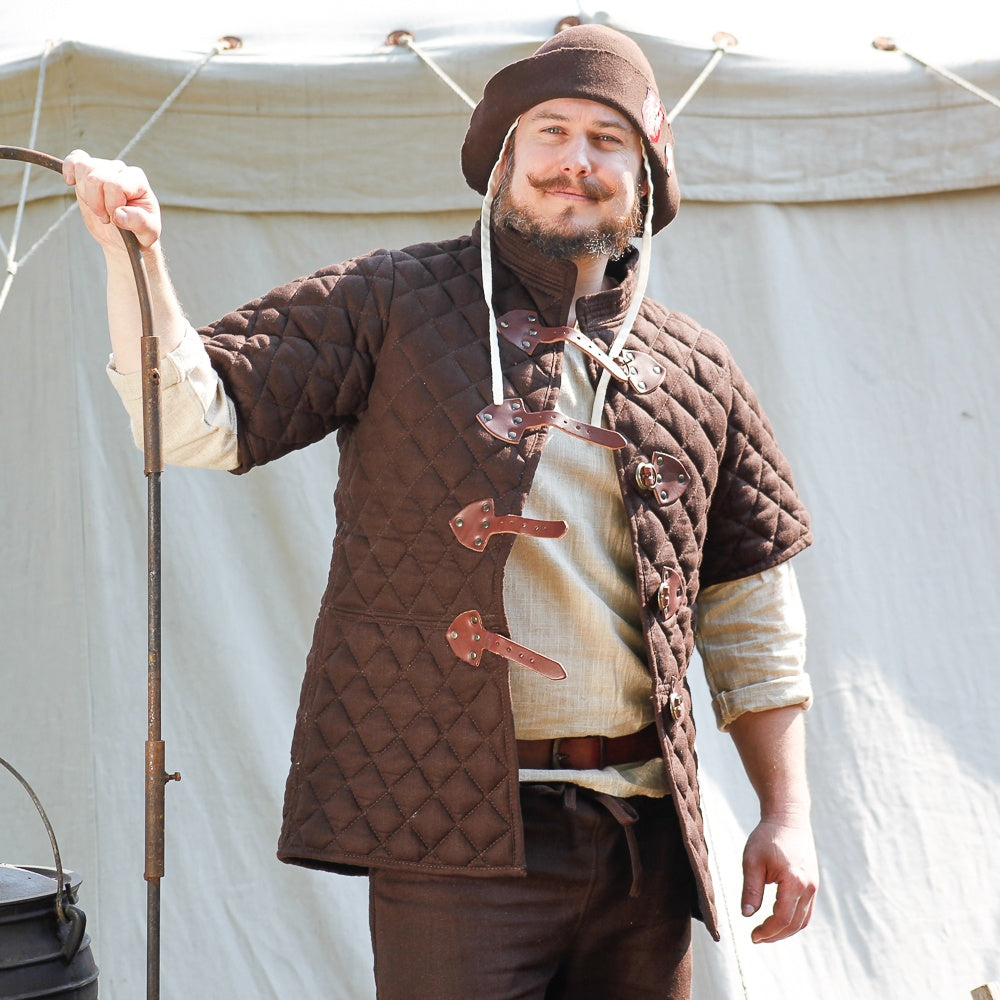 Medieval Gambeson Armor - Donnergrund Brown Historical Reenactment Costume for LARP, Cosplay & Renaissance Fairs