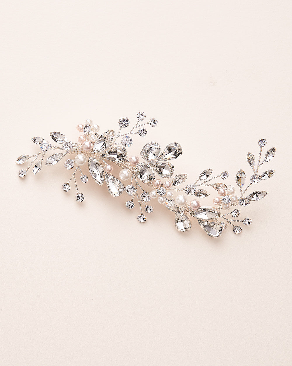 Aurora Blush Pearl Hair Clip - Elegant Pearl Hair Accessory for Women, Bridal, Prom, Party & Everyday Wear