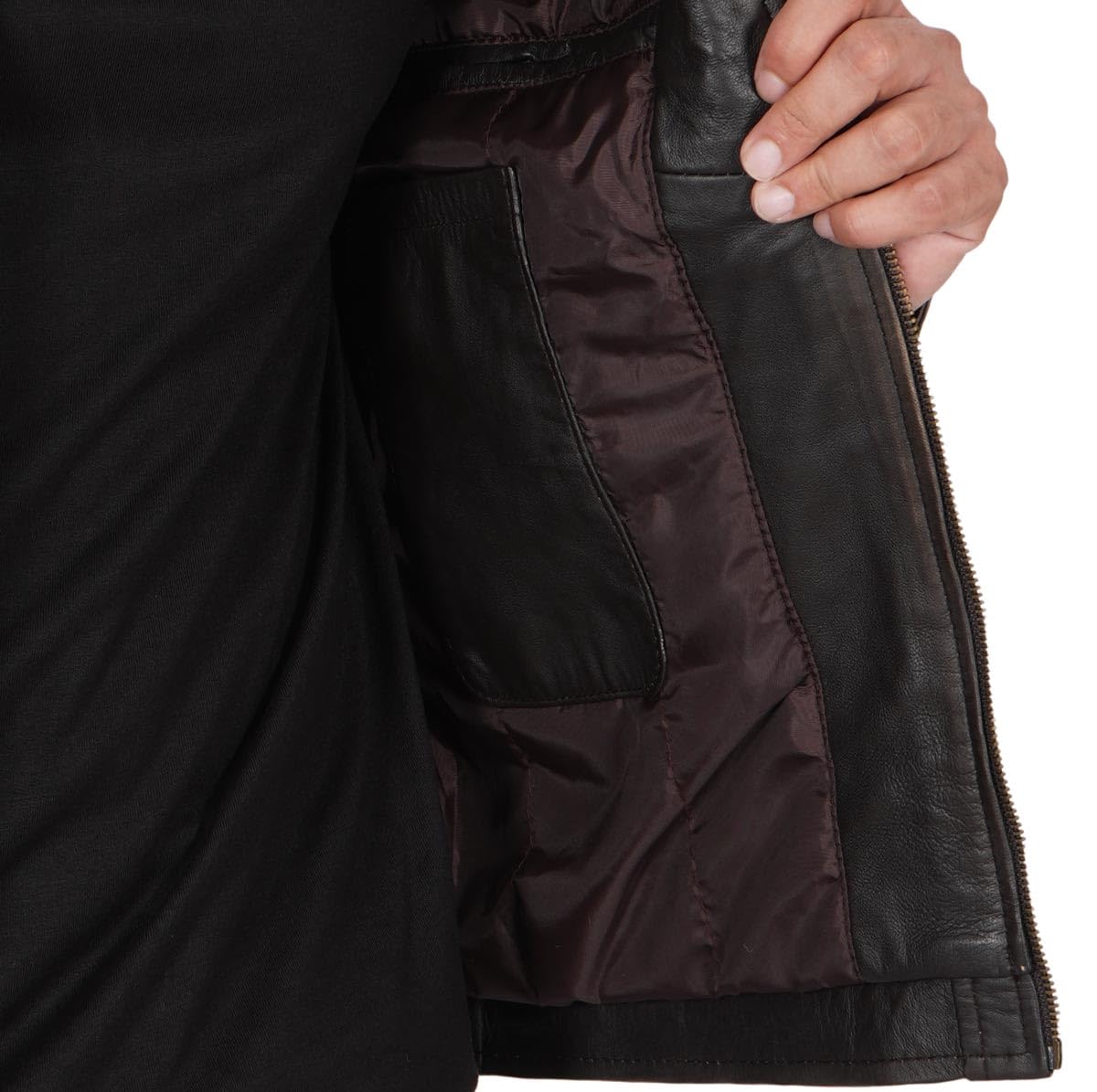 Blingsoul Men's Motorcycle Leather Jacket - Quilted Cafe Racer Biker Jacket for Men | Perfect for Riding, Casual Wear & Outdoor Adventures