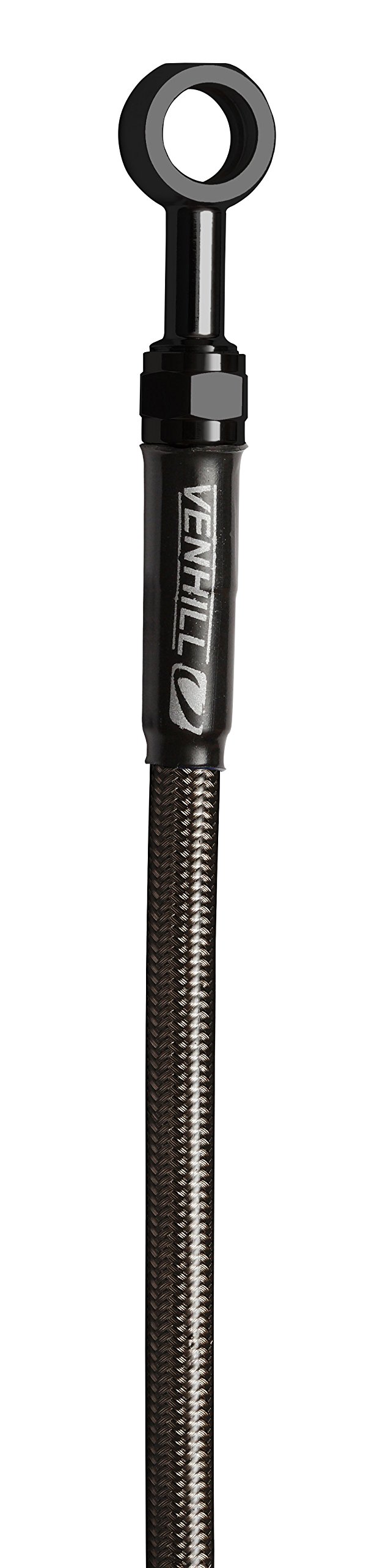 Venhill Stainless Steel Brake Line for Kawasaki Ninja 250R 2008-2012 - Carbon Black - Perfect for Motorcycle Upgrades