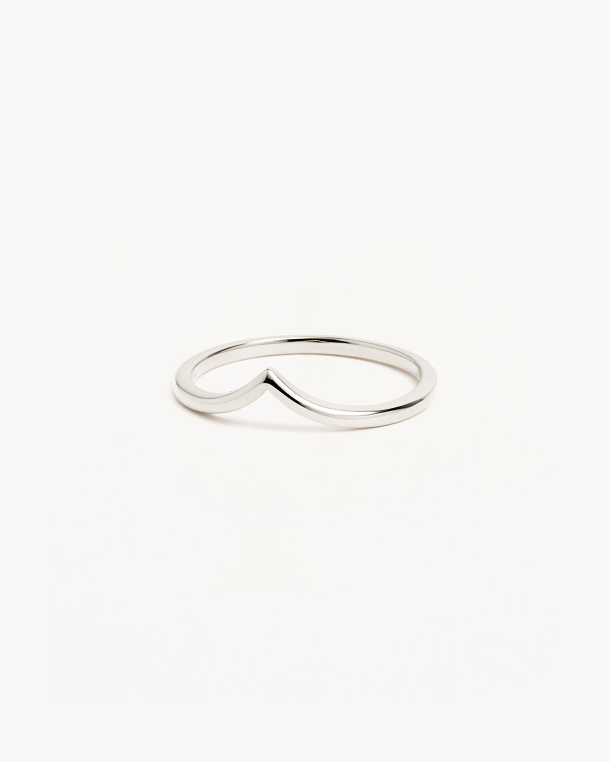 14K Solid White Gold Purity Arch Ring for Women - Dainty Minimalist Wedding Band, Anniversary Gift for Her - Perfect for Everyday Wear & Special Occasions
