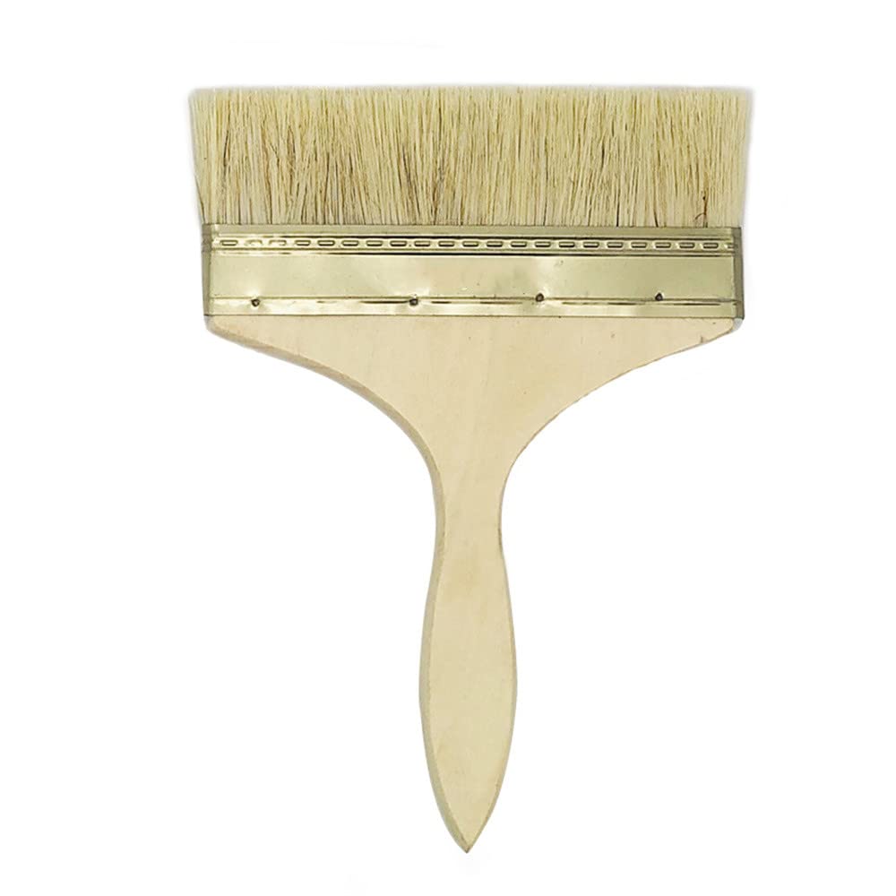 Premium Soft Bristle Wool Brush - Lint-Free Latex Paint Brush for Smooth Strokes - Ideal for Baking, DIY Crafts & Home Painting Projects
