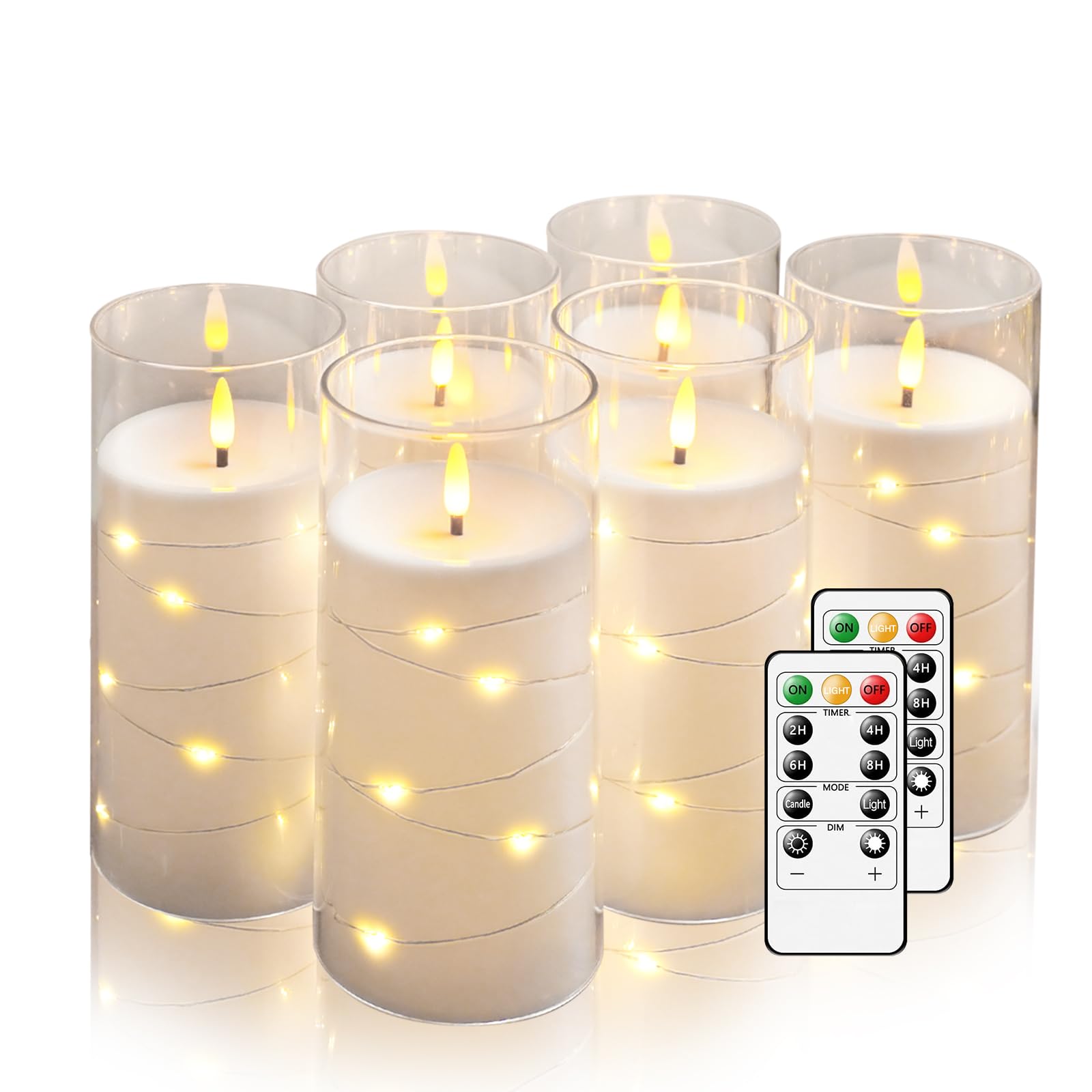 Flameless LED Candles with Remote Timer - 6pcs Battery Operated for Home Decor