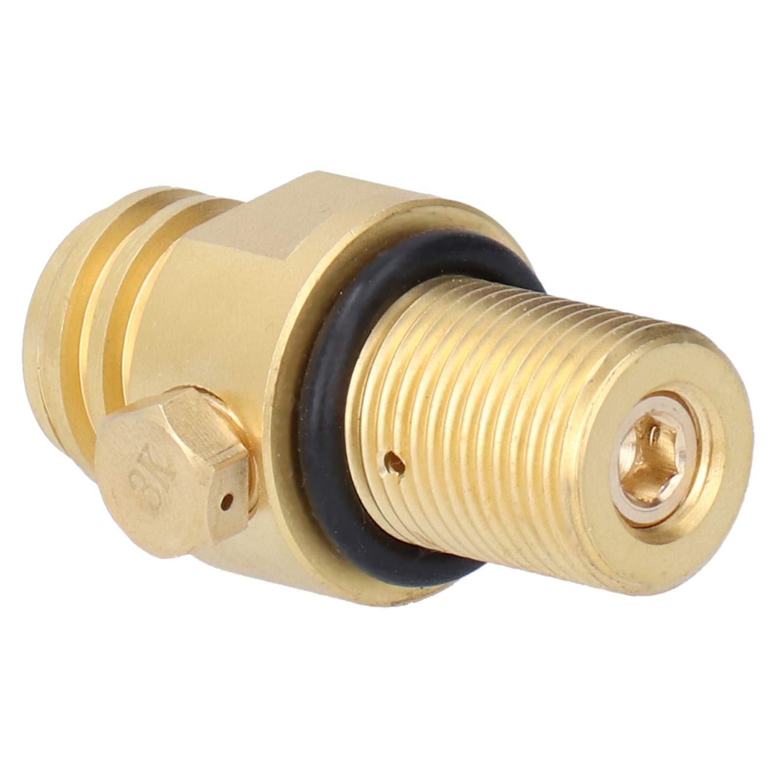 **Brass CO2 Cylinder Valve Adapter - CO2 Refill Connector for Soda Makers, Homebrew Kegs & Aquarium Tanks | High-Quality Pin Valve Accessories**    *(Use Case: Perfect for carbonating beverages, home brewing systems, and maintaining CO2 levels in aquariums.)*