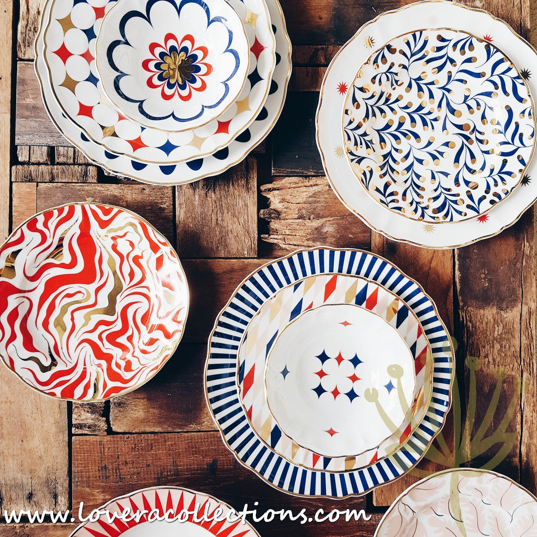 Bitossi Italy Abracadabra Dinnerware Set by La Tigre - Premium Ceramic Plates & Bowls for Elegant Dining, Perfect for Dinner Parties & Home Decor