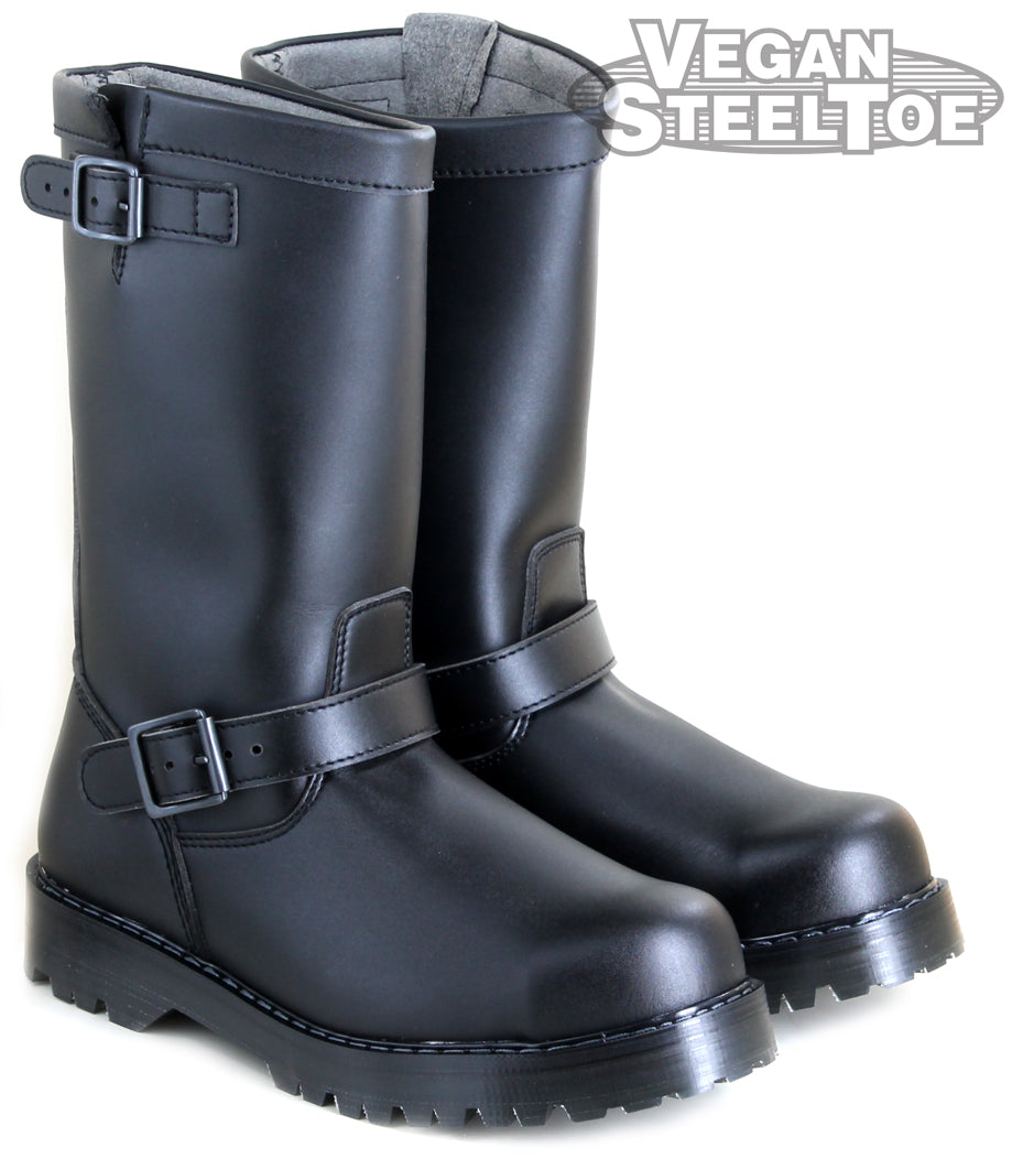 Vegan Leather Engineer Boots for Men & Women - Durable & Stylish Vegan Work Boots - Perfect for Motorcycle Riding, Workwear & Outdoor Activities