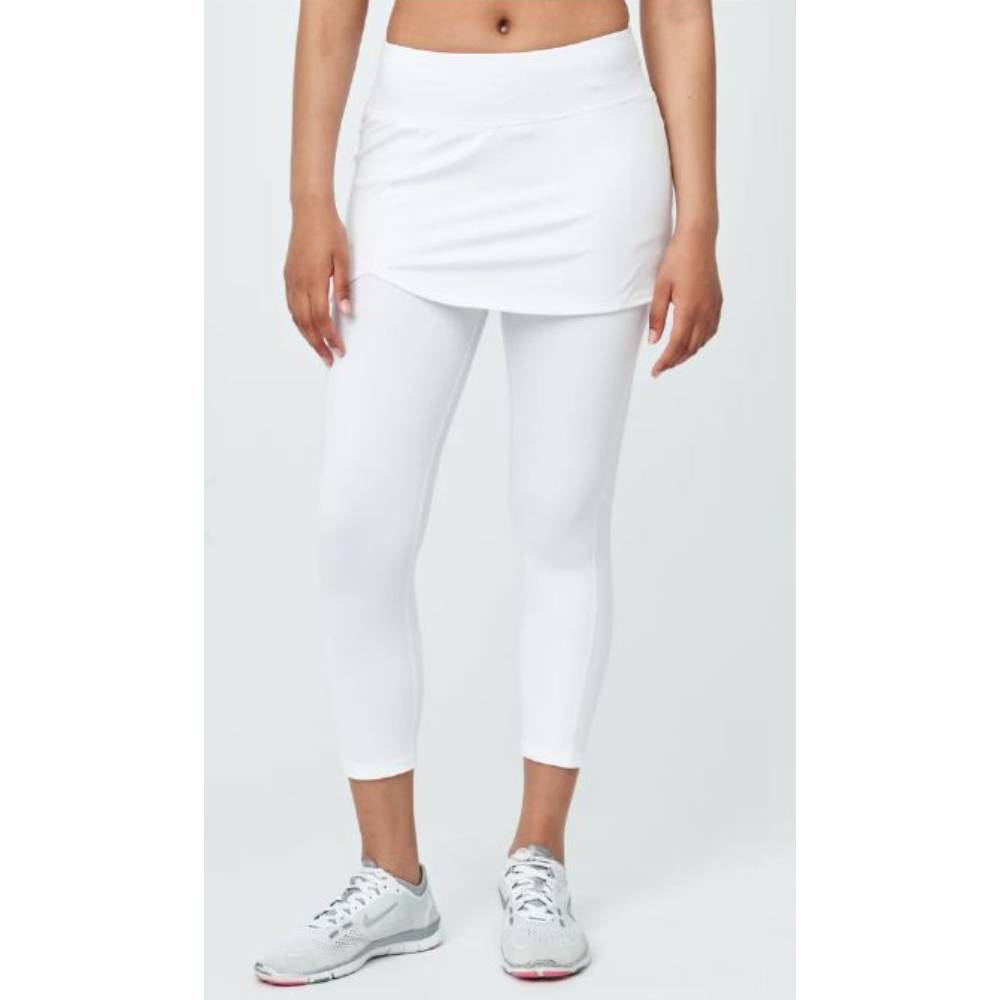 Lija Women's Impact Poise Skapri - High Waisted Yoga Capri Pants for Workout & Running (White) - Perfect for Yoga, Gym & Active Lifestyle