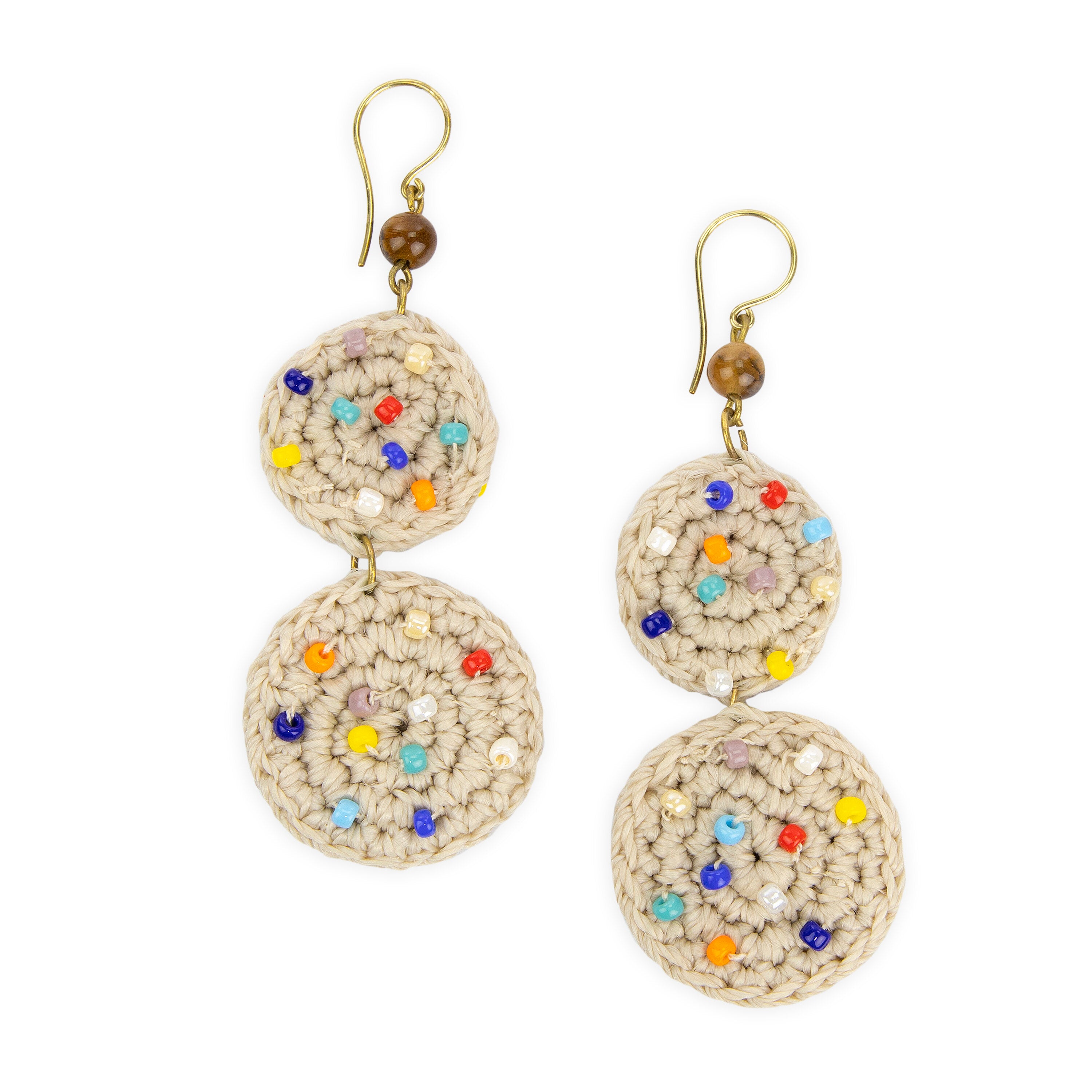 Hand Crochet - Ecru Multi Beads