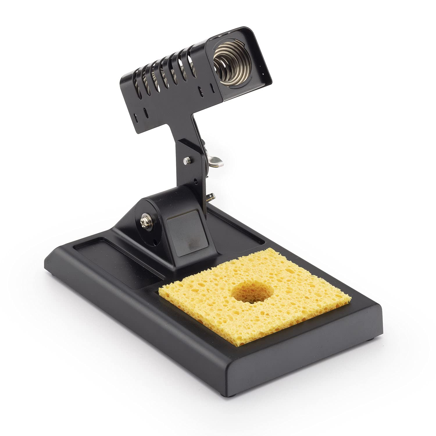 HAKKO C1100 Soldering Iron Stand with Cleaning Sponge - Secure Holder for Soldering Irons, Perfect for Electronics Repair, DIY Projects & Jewelry Making