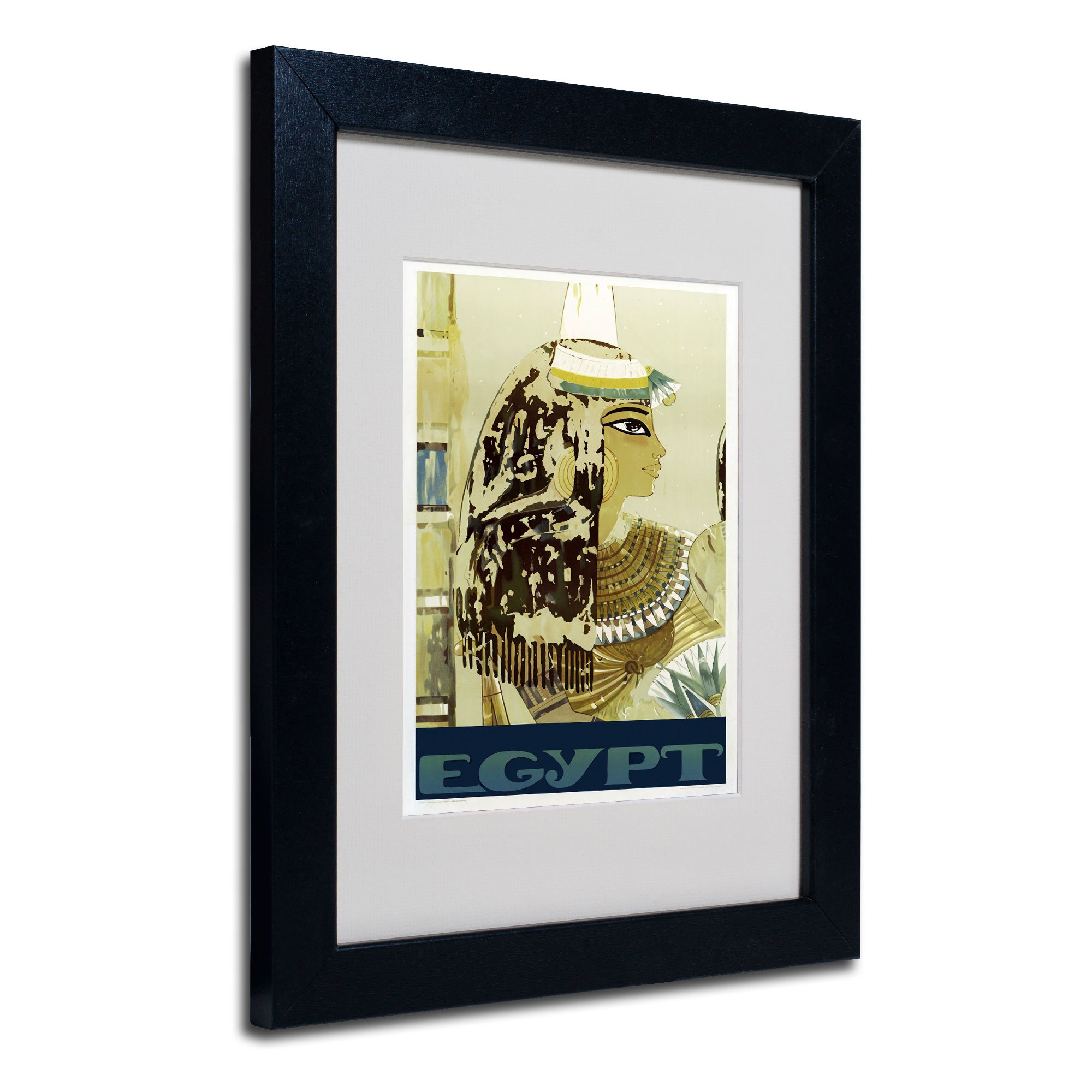 Vintage Apple Collection - Egyptian Cleopatra Art Print in Black Frame, 11x14 Inches | Wall Decor for Living Room, Bedroom & Office | Ancient Egypt Inspired Home Decor