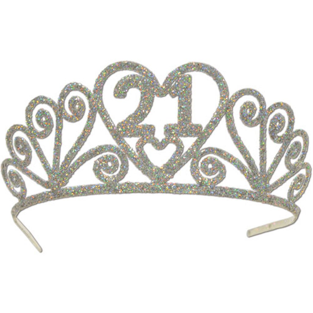 Sparkling 21st Birthday Tiara for Women - Elegant Rhinestone Crown for Birthday Parties, Bachelorette, Prom & Special Occasions