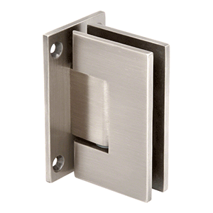 Perth Series Frameless Glass Shower Screen with Full Back Plate Hinge in Brushed Nickel - Modern Bathroom Upgrade for Walk-In Showers and Spa-Like Retreats