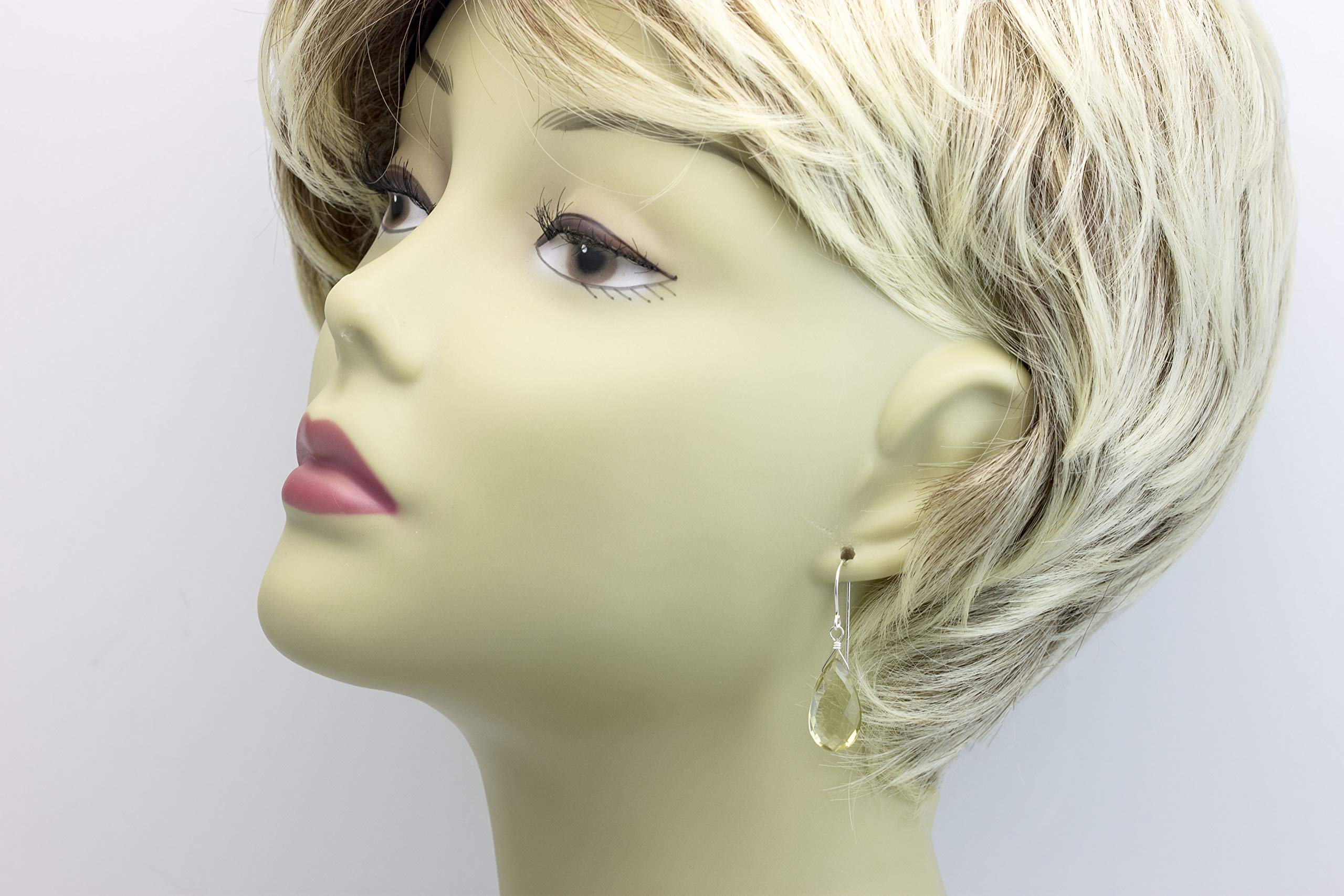 Lemon Quartz Earrings - Faceted Pear Briolette Teardrop Dangle Earrings in Soft Yellow | Elegant Jewelry for Women, Perfect for Weddings, Parties & Everyday Wear
