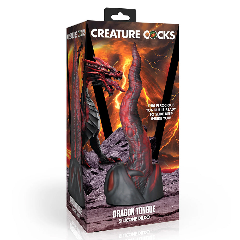 Creature Cocks Dragon Tongue Silicone Monster Dildo - Fantasy Adult Toy for Role Play & BDSM - Perfect for Cosplay & Fantasy Lovers