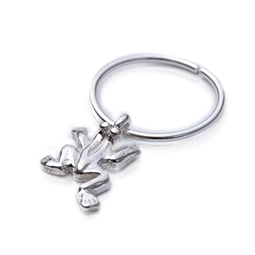 8mm Tiny Silver Frog Cartilage Earring - 20G Helix Hoop Piercing Jewelry for Women - Perfect for Daily Wear, Parties & Unique Style Statements