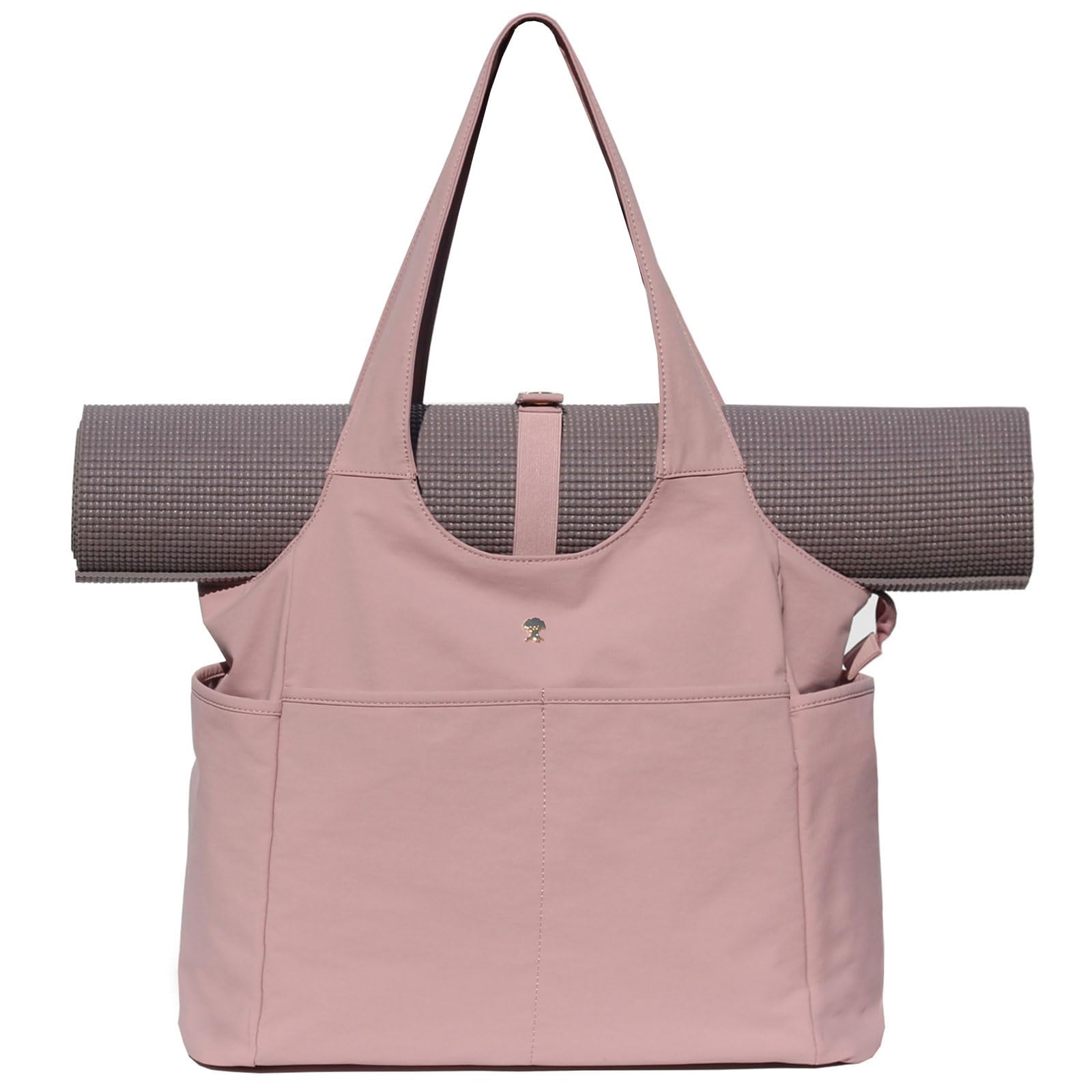 ESVAN Yoga Mat Bag for Women - Large Tote Shoulder Bag with Pockets, Waterproof Carryall for Gym, Workout, Travel, Office, Nurse & Beach - Perfect for Yoga Classes, Fitness Sessions & Daily Commute