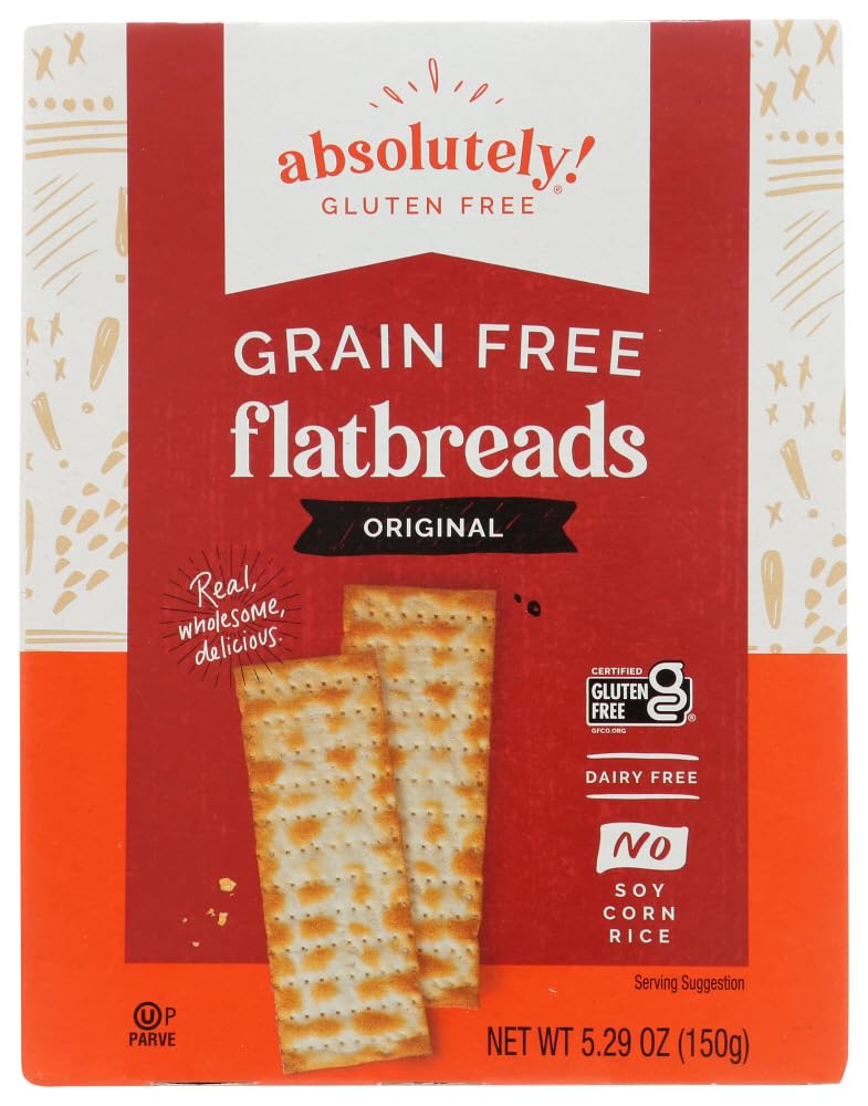 Absolutely Gluten Free Original Flatbread, 5.29 Oz (Pack of 12) - Delicious Gluten-Free Bread Alternative for Sandwiches, Wraps & Snacks | Perfect for Celiac Diet & Healthy Eating