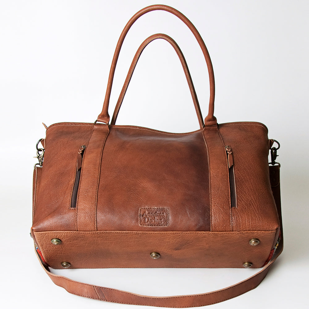 American Darling ADBG715 Genuine Leather Western Tote Handbag for Women - Perfect for Cowgirl Style, Rodeo Events & Everyday Use