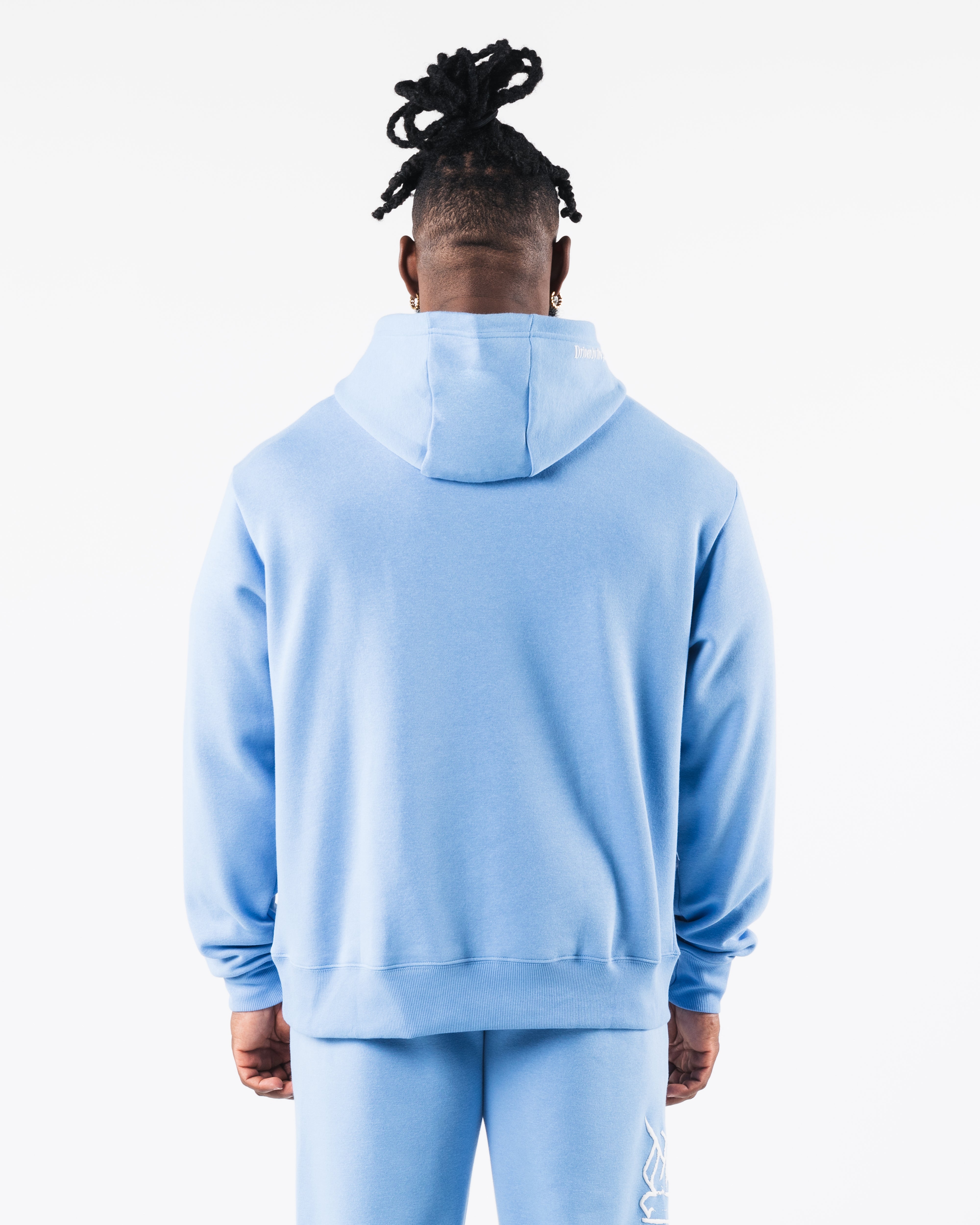 Stylish Script Hoodie in Blue - Cozy Pullover Sweatshirt for Casual Wear, Street Fashion & Loungewear