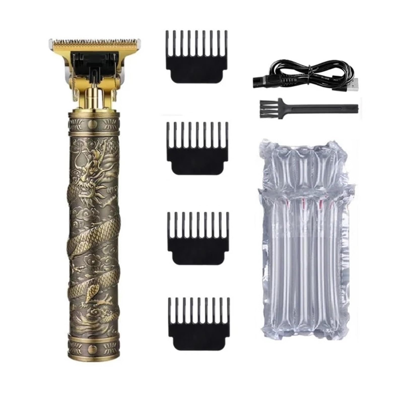 Vintage Electric Shaver & Hair Trimmer for Men - Cordless Barber Hair Clipper with T9 Razor Technology - Professional Beard Shaving & Hair Cutting Machine for Home & Travel (Dragon B Design) - Perfect for Grooming, Styling & Personal Care Routines