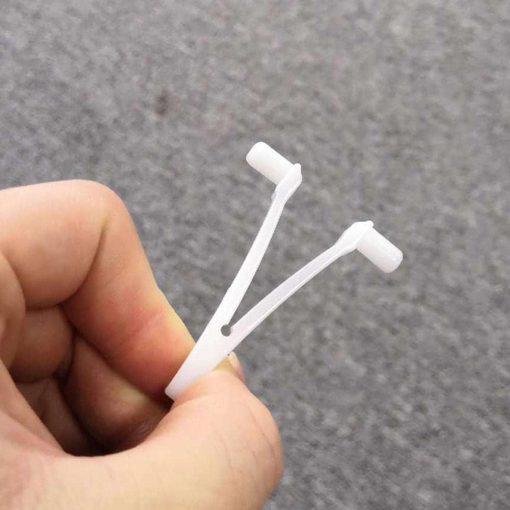 6Pcs White Pool Supply V Clip Set - Replacement Butterfly Clips for Swimming Pool Spa Brush & Vacuum Head - Durable V Clips & Pins for Pool Cleaning Accessories - Perfect for Pool Maintenance & Spa Equipment Repair