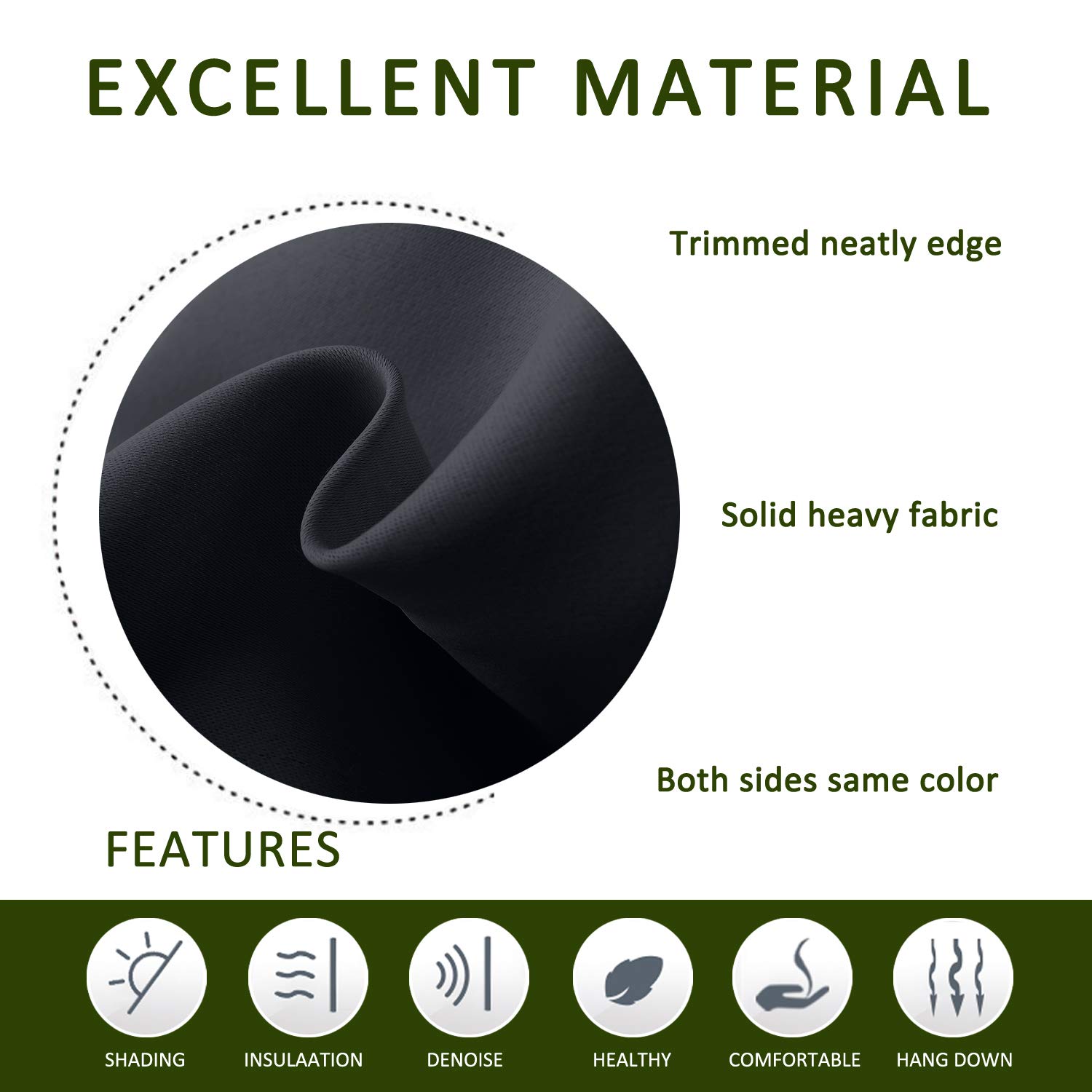 Macochico 156 Inch Extra Long Blackout Curtains - Set of 2 Grommet Panels (50