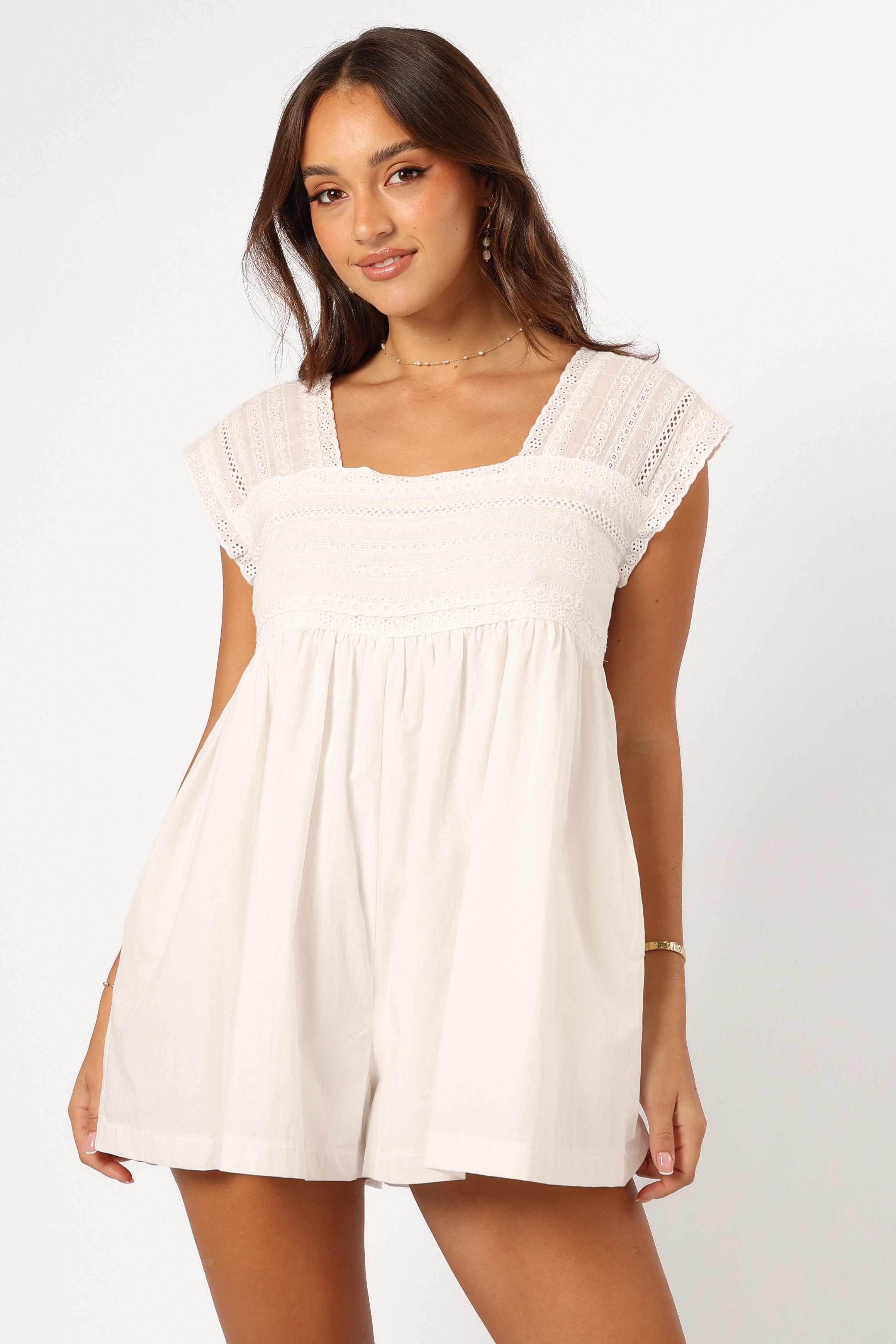 Adeline Romper for Women - Stylish White Jumpsuit | Casual Summer Outfit, Beachwear & Party Dress