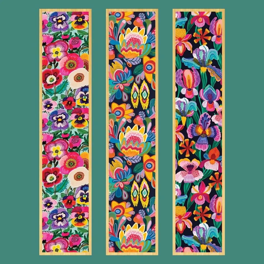 Floral Fantasy Australian Wooden Bookmark Set - Handmade Wooden Bookmarks for Women, Unique Gifts for Book Lovers, Perfect for Reading, Journals, and Bible Study