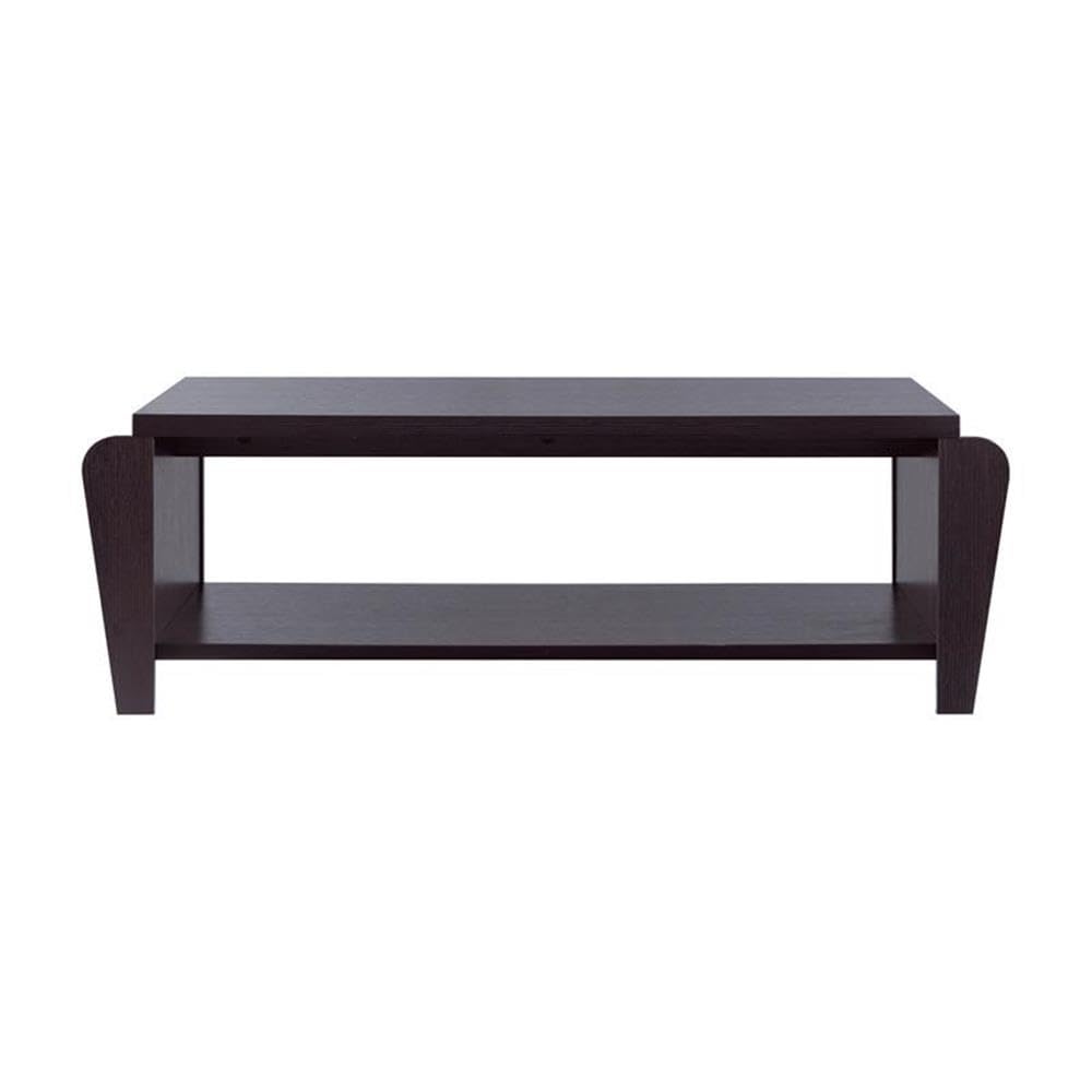 Allium Wood Coffee Table with Magazine Rack in Cappuccino Finish - Modern Living Room Furniture for Small Spaces by Furniture of America | Perfect for Home Décor, Reading Nooks & Coffee Table Books