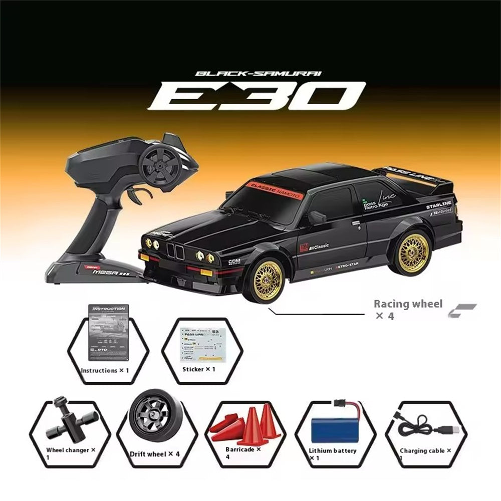 KAMTOM DC162A 1/16 Scale 4WD High-Speed Drift RC Car - 50km/h, ESP Gyro System, LED Headlights - Perfect for Indoor/Outdoor Racing, Drift Practice & RC Hobby Enthusiasts